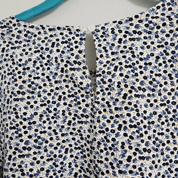 J. Crew Mercantile Women's Floral Tiered Sleeve Blouse Size XXS - Picture 7 of 8
